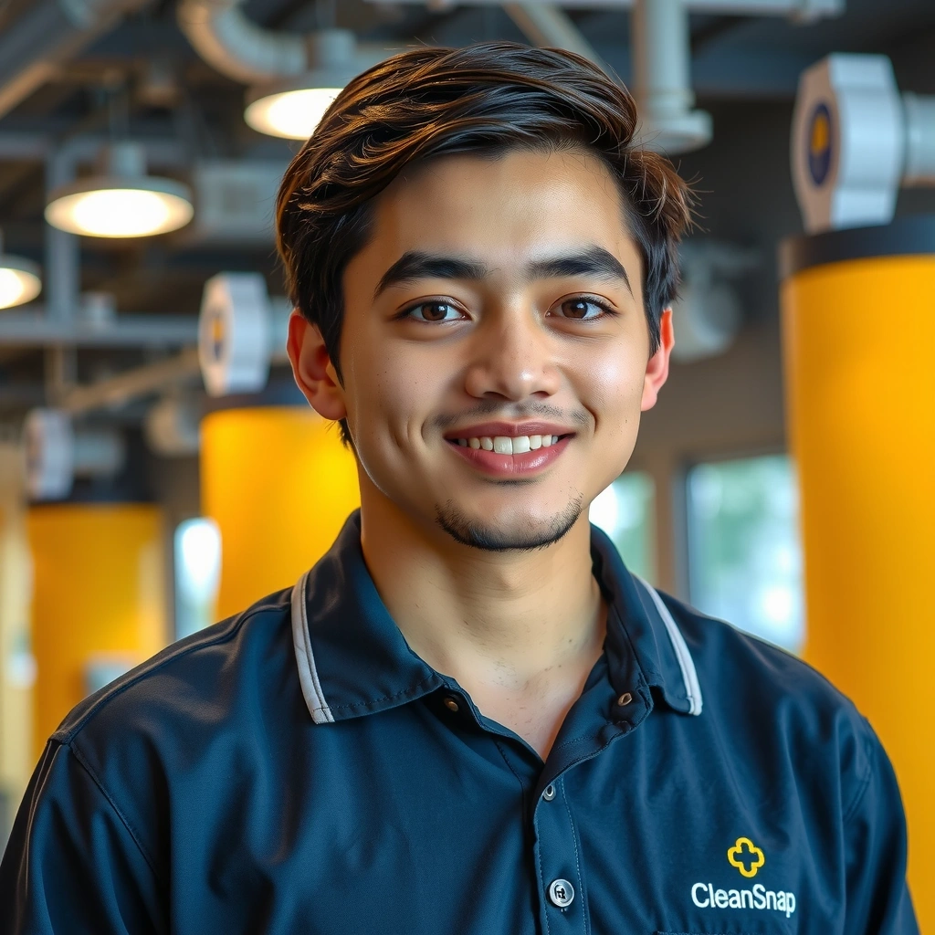 Cleaning technician Roberto Cruz