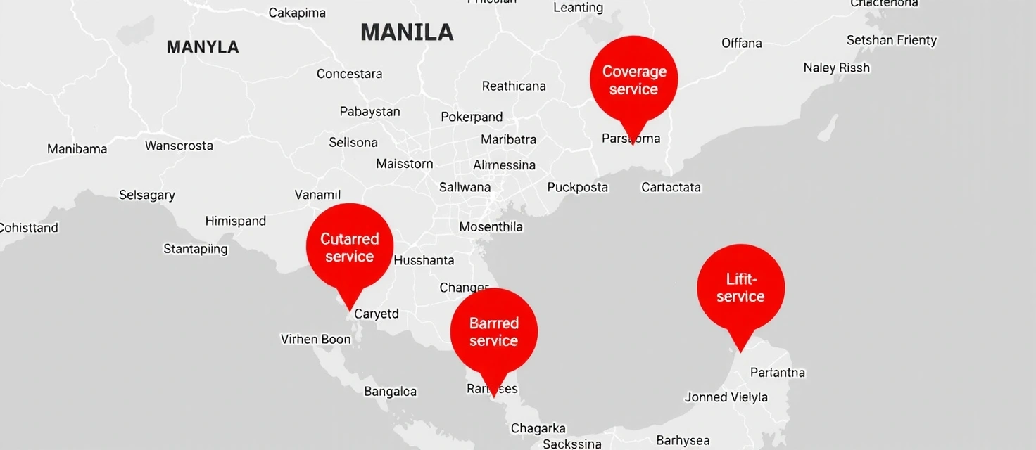 Metro Manila service area map showing CleanSnap coverage zones