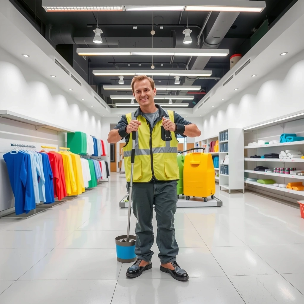 Retail space cleaning service